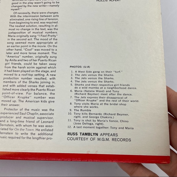 West Side Story Original Soundtrack Vinyl Record Music Natalie Wood Columbia - Picture 8 of 8